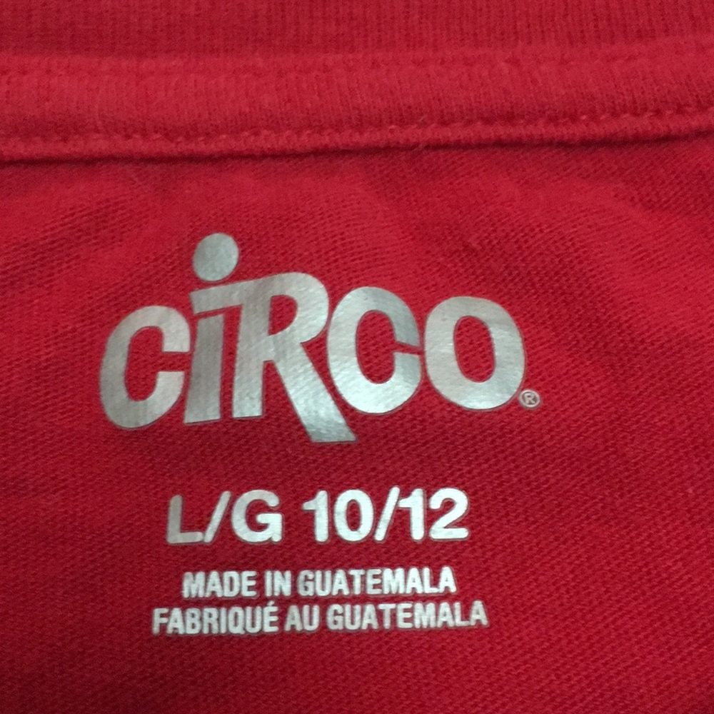 Circo size L(10/12) short sleeve red cotton Tee.{150} - Picture 3 of 6